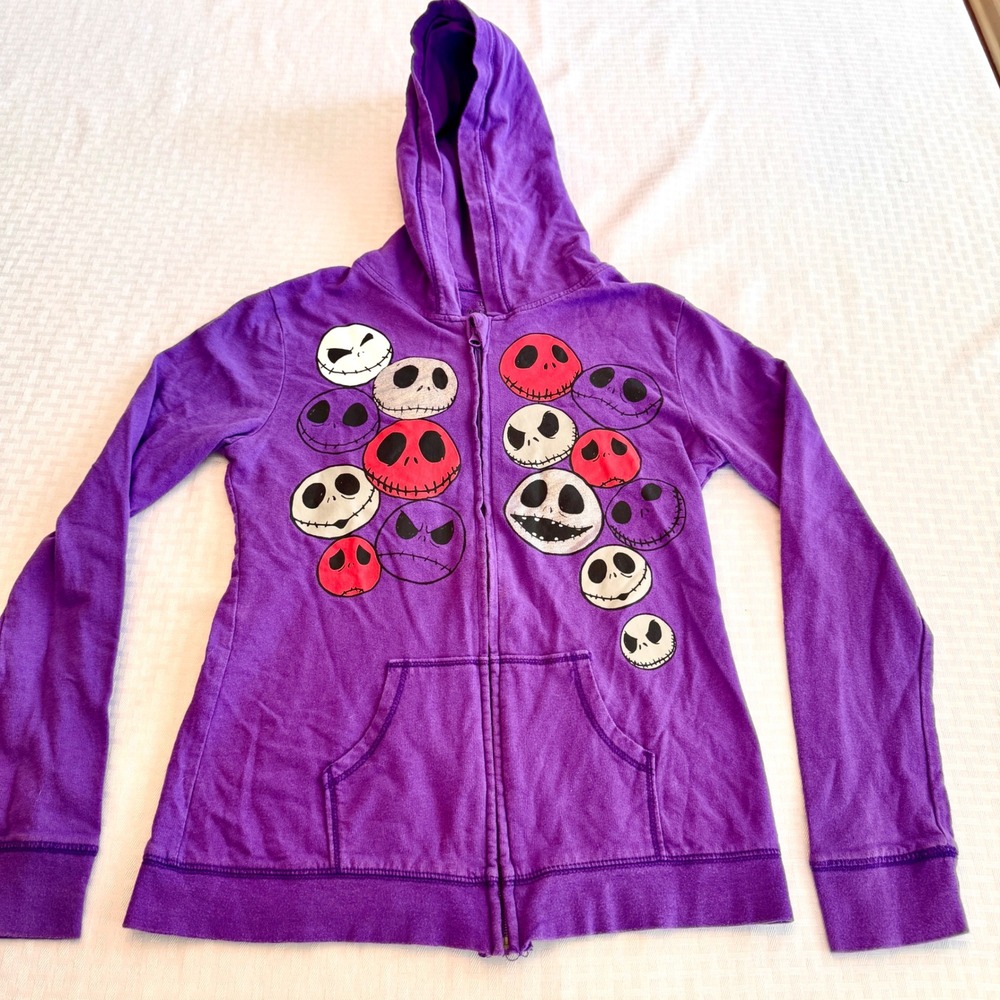 Disney Parks Jack Skellington Purple Hoodie Kids XL Nightmare Before Christmas